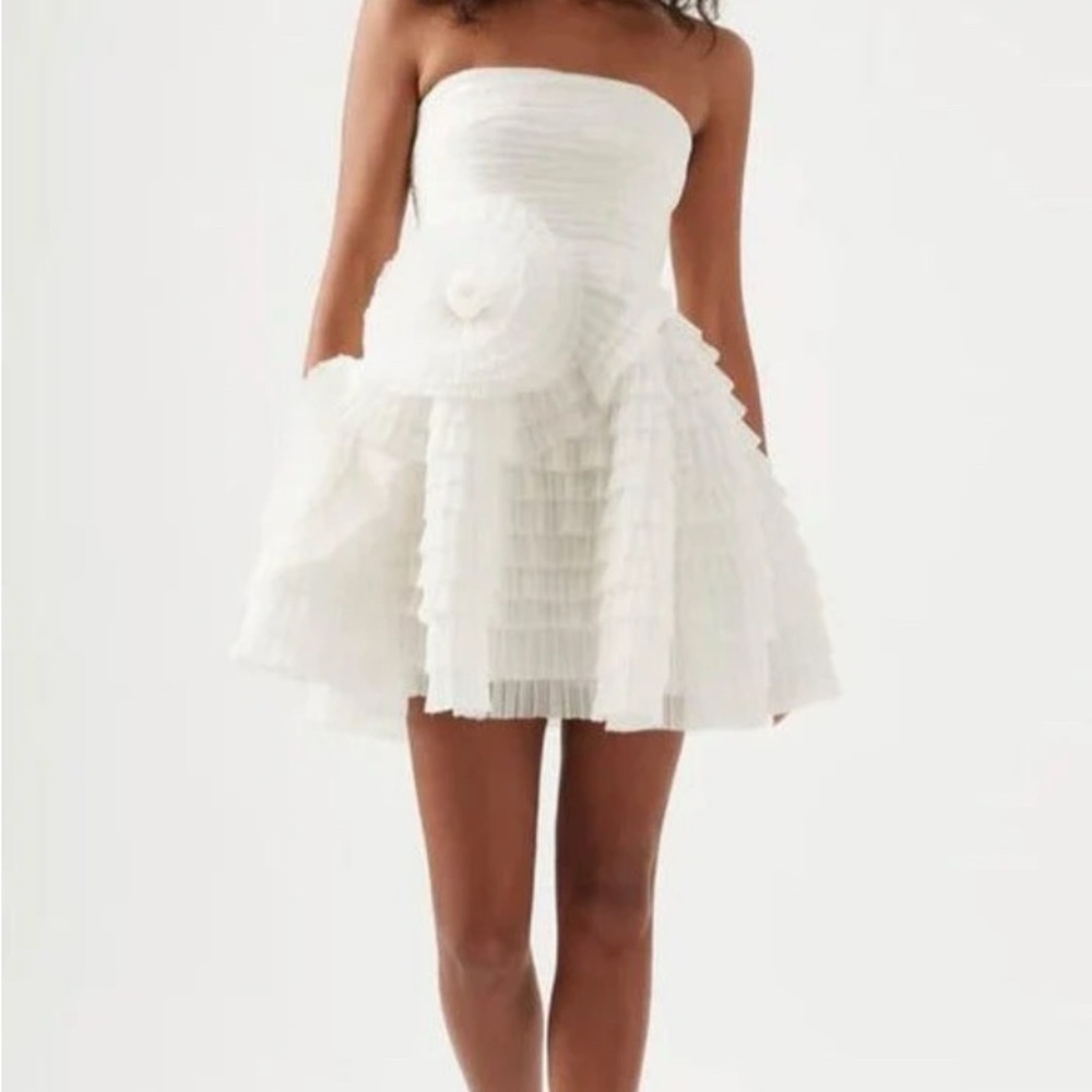aje expressive pleated mini dress